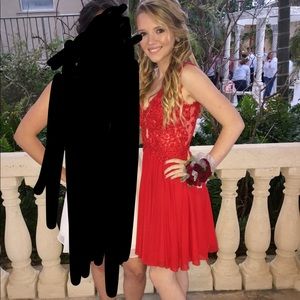 Red Sherri Hill Homecoming Dress